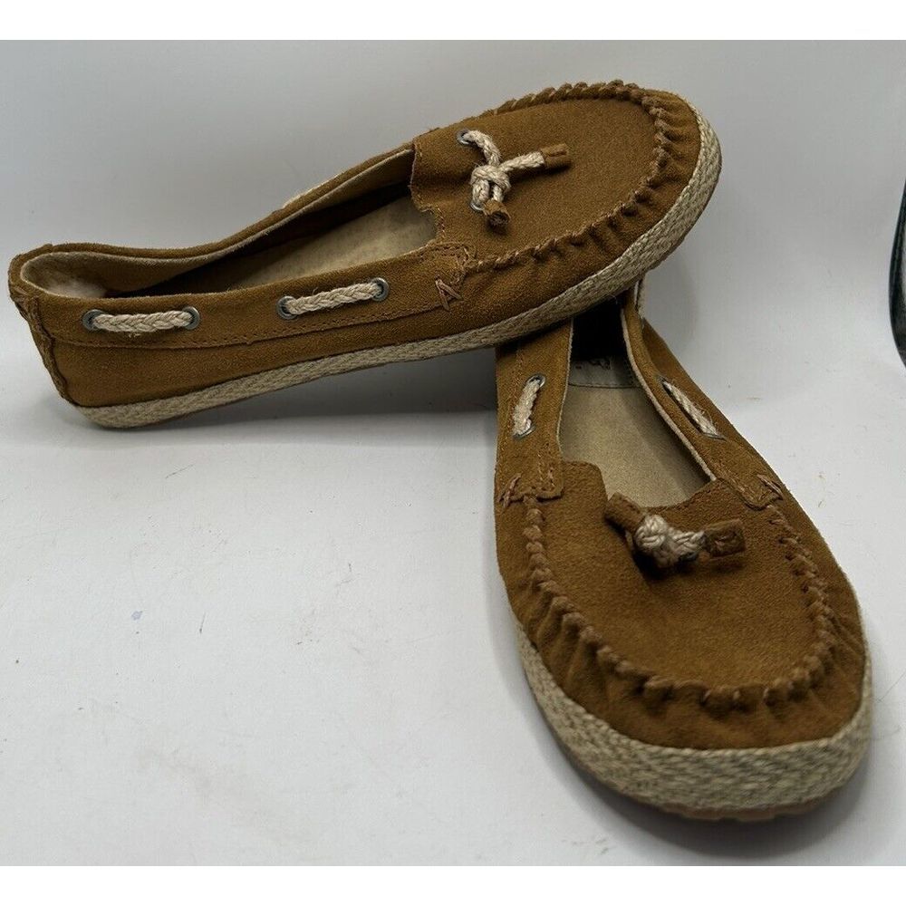 UGG 1005897K Girl’s Ariana Brown Slip On Moccasin Shoes Size 4‎ Brown